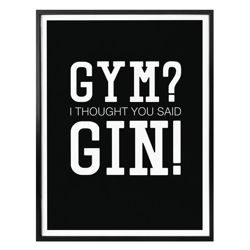 Poster - Jag trodde att du sa Gin