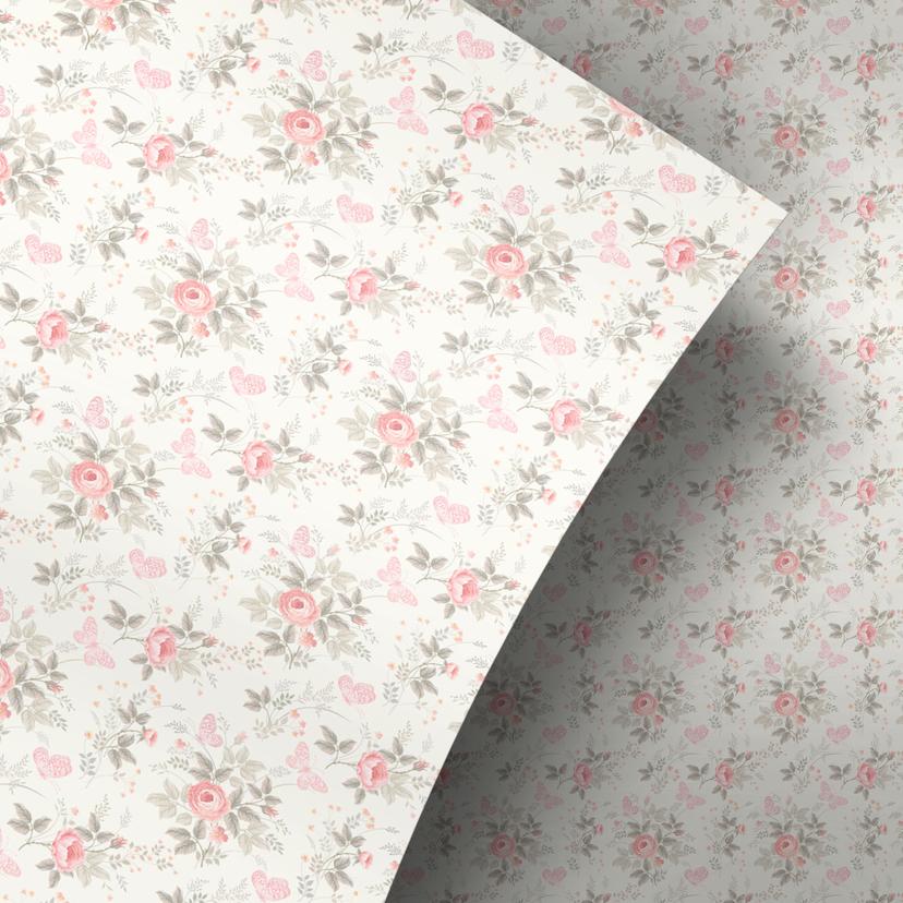 Vinilo adhesivo muebles, vinilo decorativo - lavable - rosas y mariposas