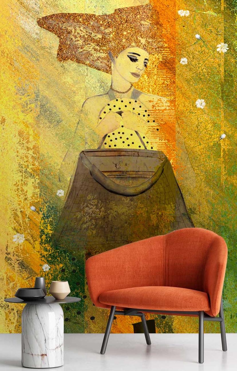 Fototapete, Glamour Gold Frau