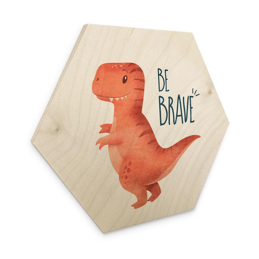 Sekskantet træ Dino Be Brave - T-Rex - Tunaboylu