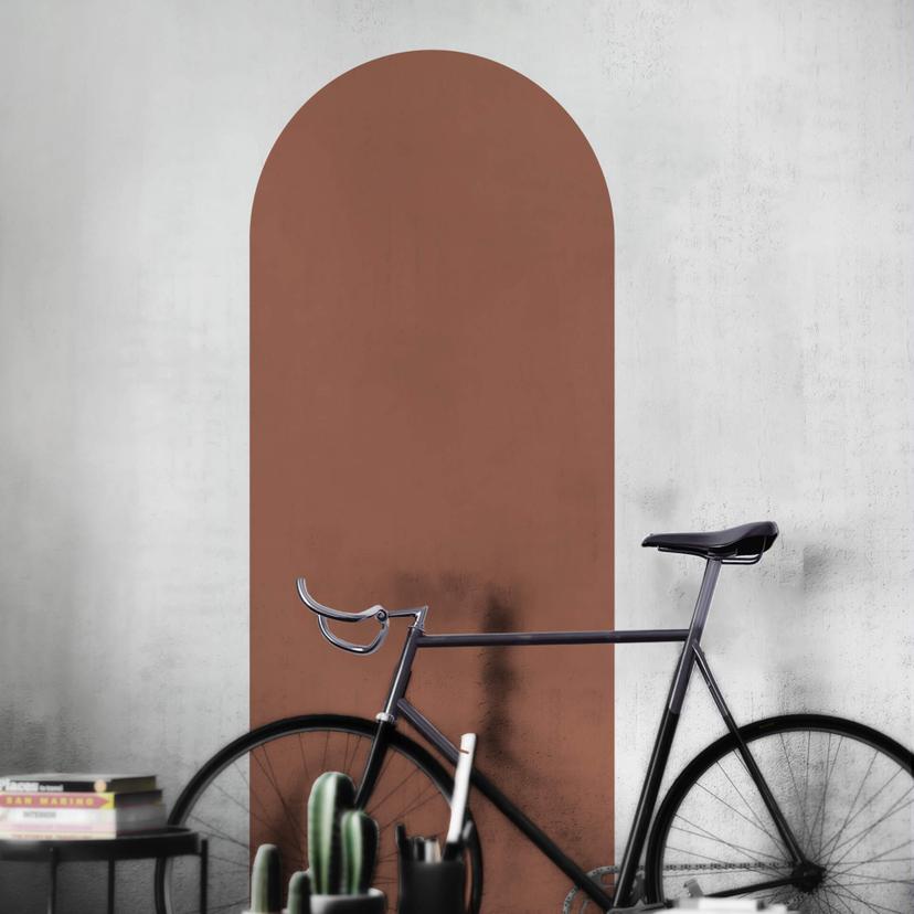 Wall Sticker Rundbue smal - rustrød
