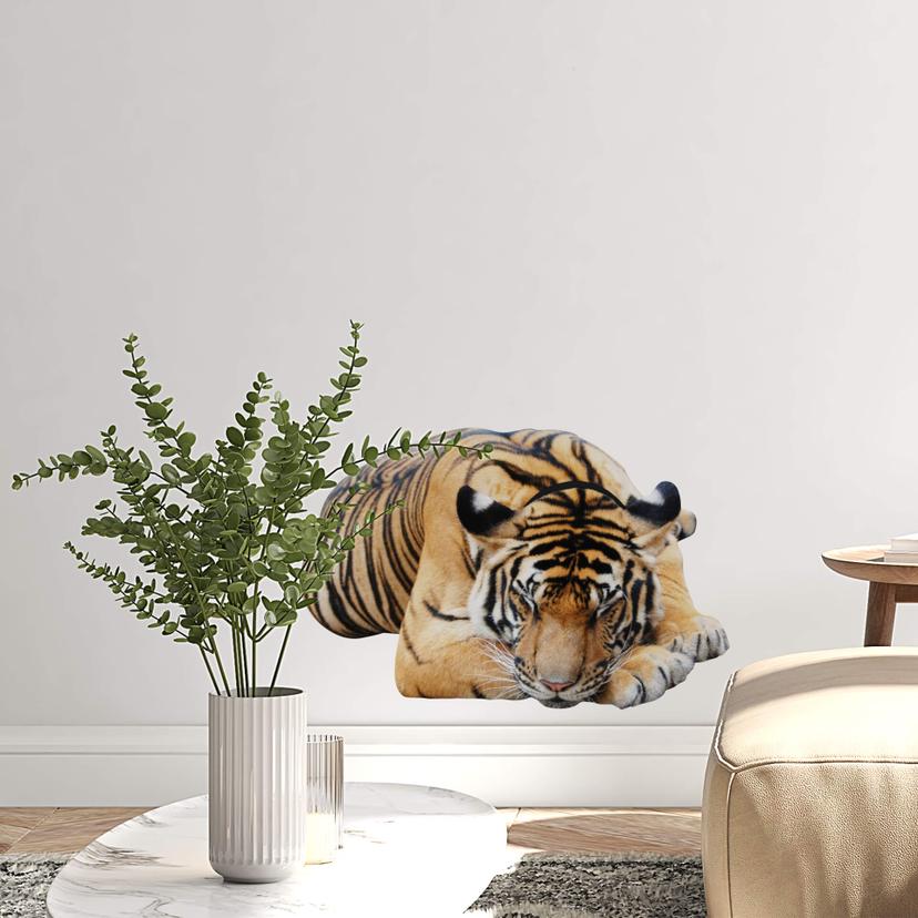Sticker mural - Tigre réel au repos