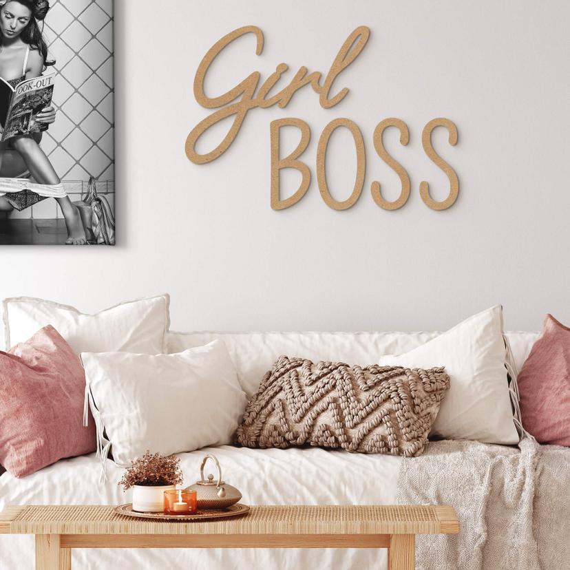 MDF-dekoration Girl Boss