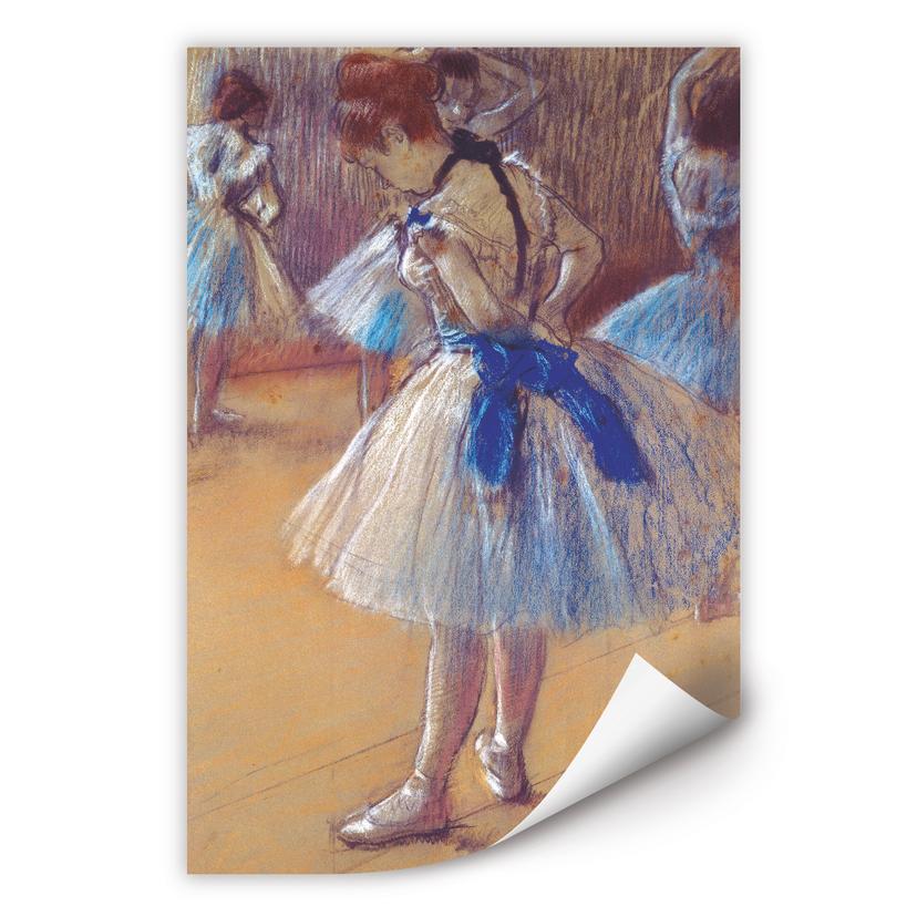 Wallprint Degas - Tänzerin beim Binden der Schleife