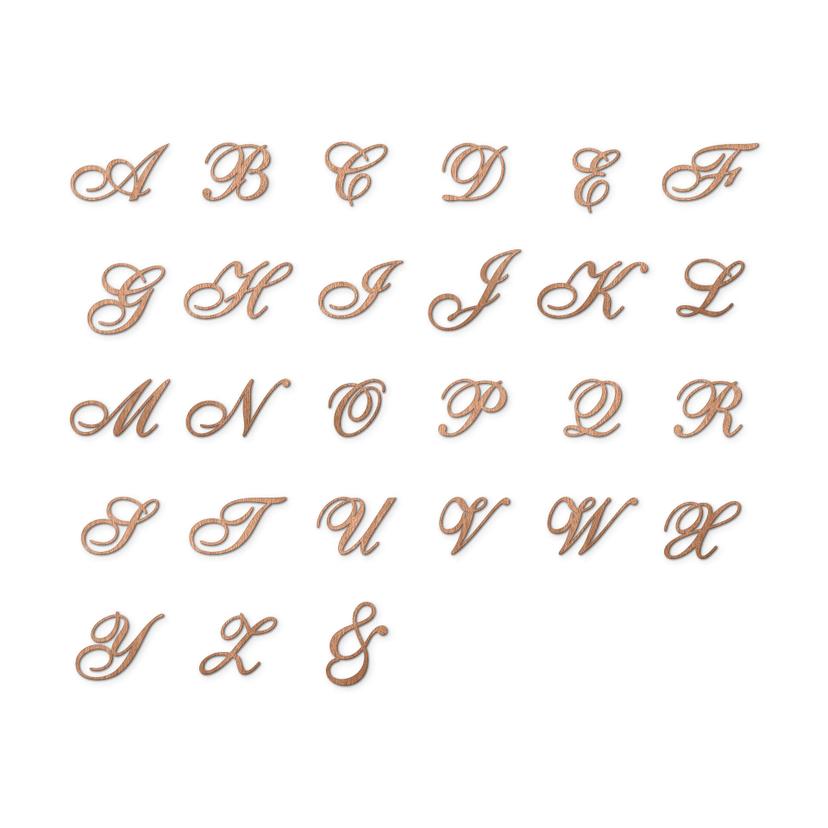 Lettere in legno  - Corsivo