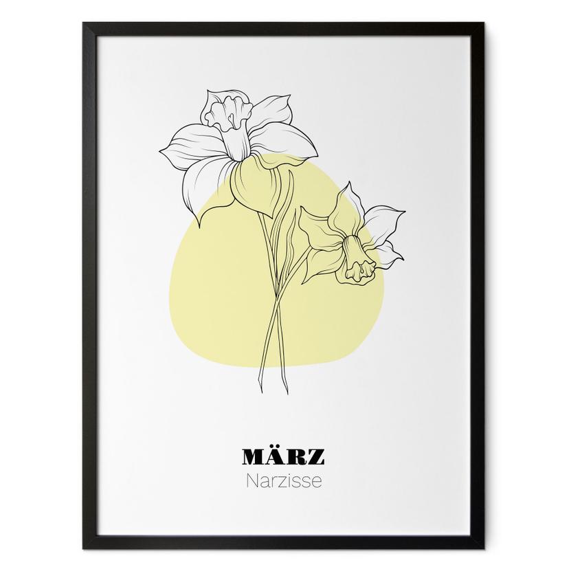 Personalisierbares Poster Monatsblume März