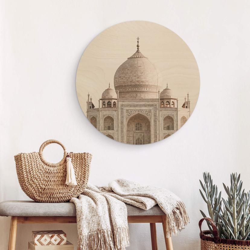 Stampa su legno Annie - Taj Mahal - Rotondo