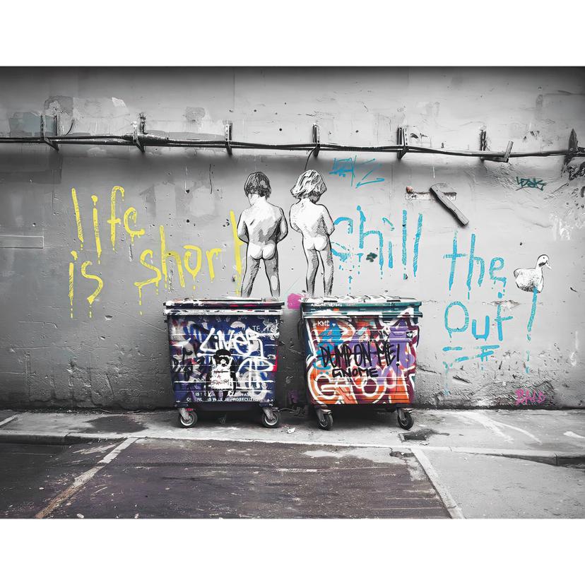 Fotomural de Banksy - La vida es breve