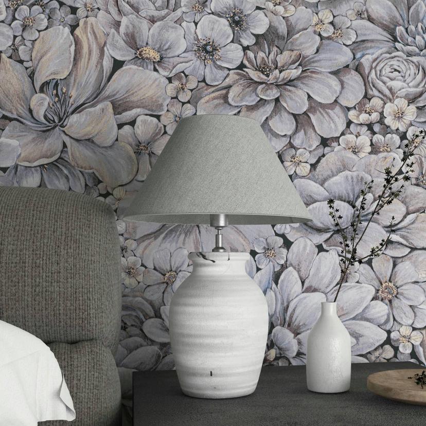 papier peint intissé lilas floral pour salon chambre papier peint marburg