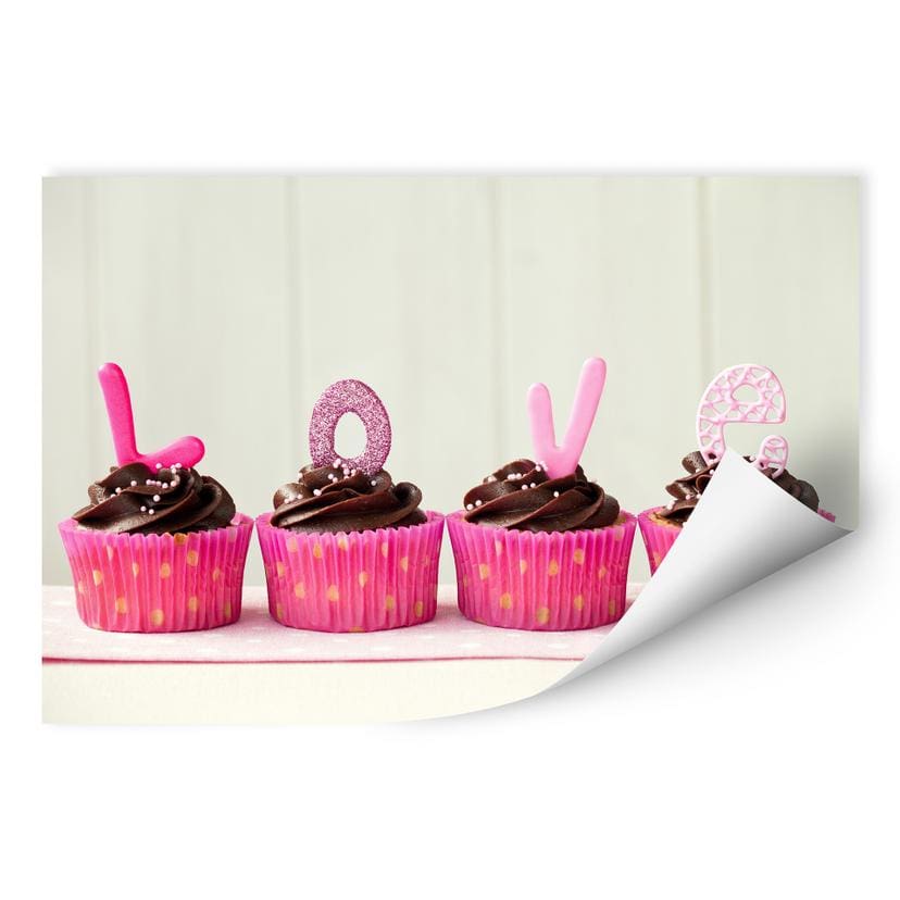 Zelfklevende Poster - Lovely Cupcakes