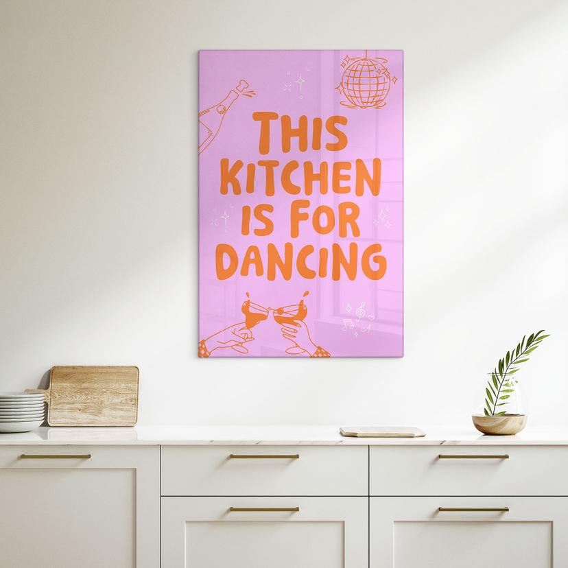 Stampa su vetro Questa cucina è per ballare - Ohkimiko