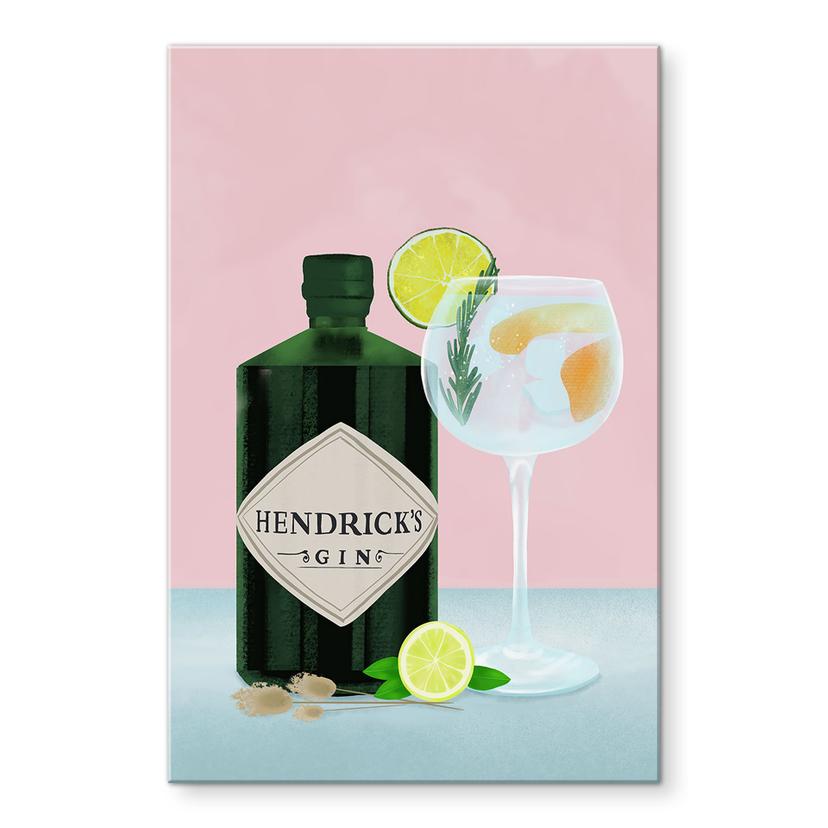 Akrylbillede Gin og tonic-cocktail - Lizde