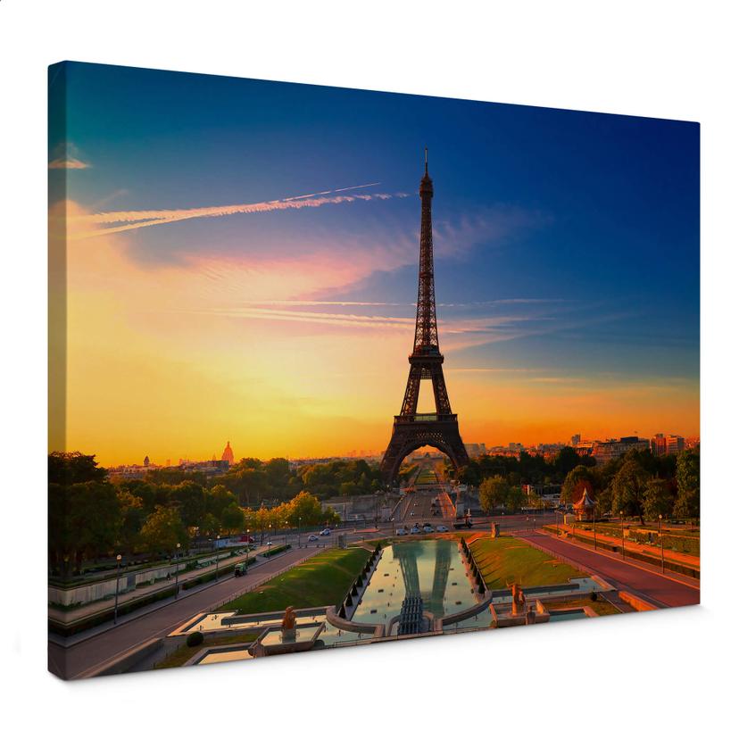 Lienzo Torre Eiffel al atardecer