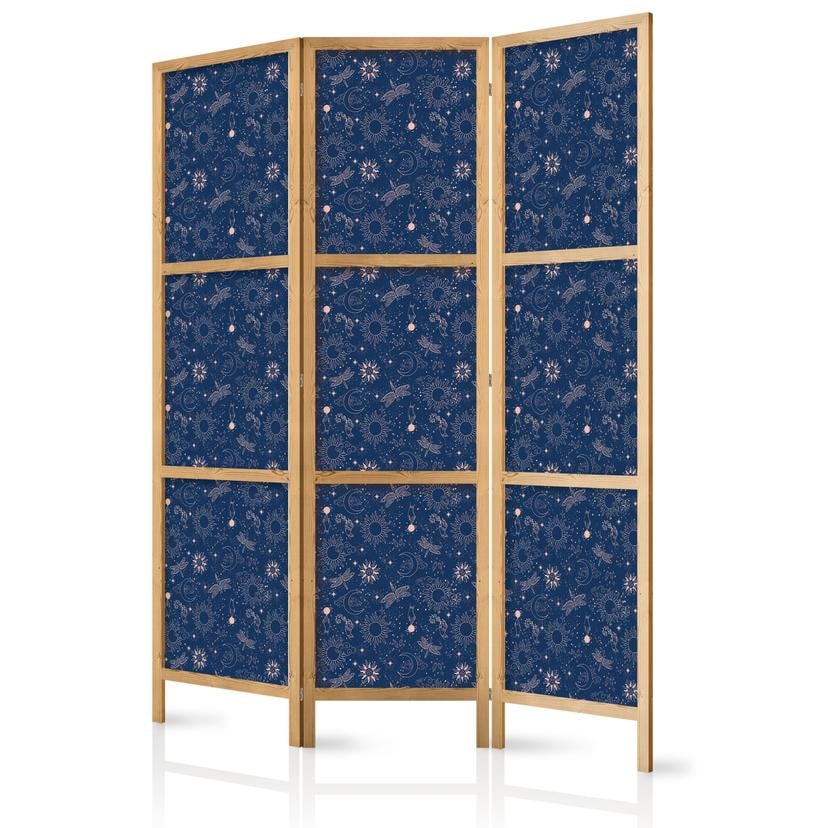 Japanischer Paravent, Raumteiler freistehend, Trennwand - Cosmic Inspirations