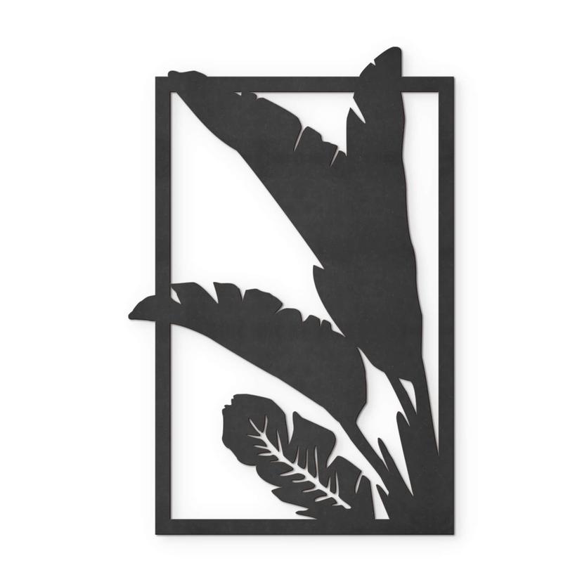 Decoro MDF - Foglie incorniciate