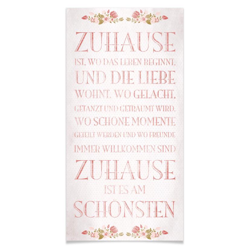 Poster Zuhause ist, wo das Leben beginnt