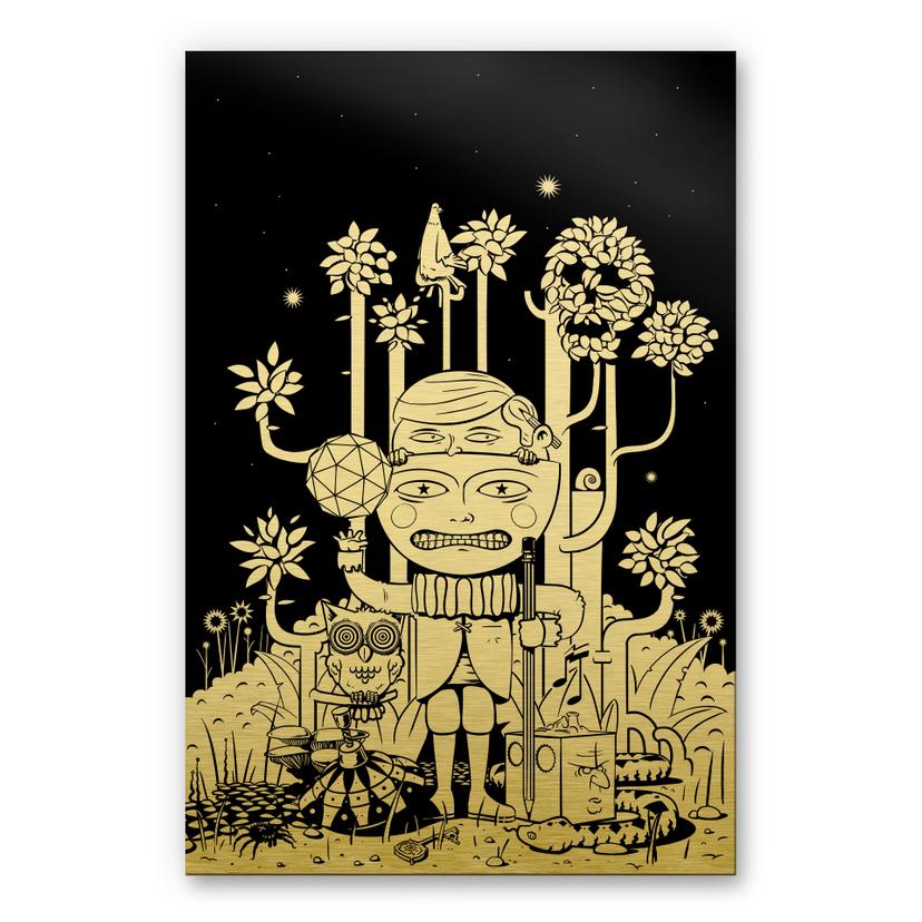 Alu-Dibond Goudeffect - Drawstore - In the woods