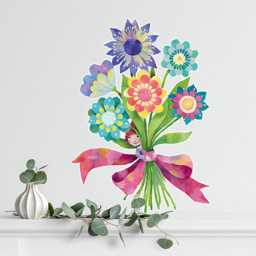 Wallsticker Blanz - Buket blomster