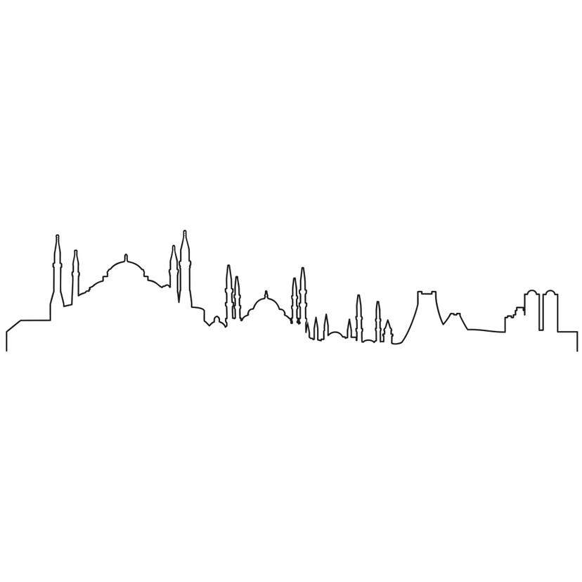 Adesivo murale - Istanbul Skyline