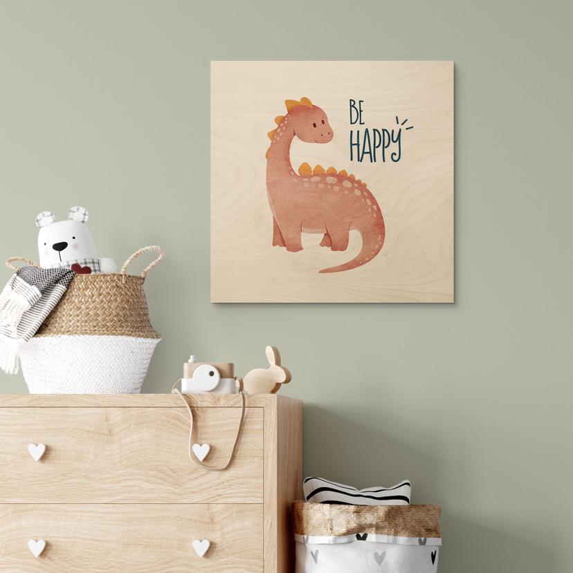 Stampa su legno Dino Be Happy - Brachiosaurus - Tunaboylu