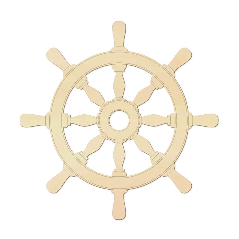 Decoro in legno -Timone pioppo
