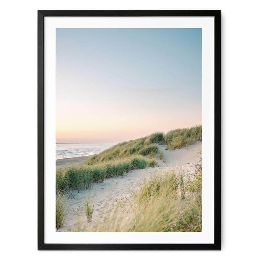 Plakat Klitter på den hollandske kyst - Zwart