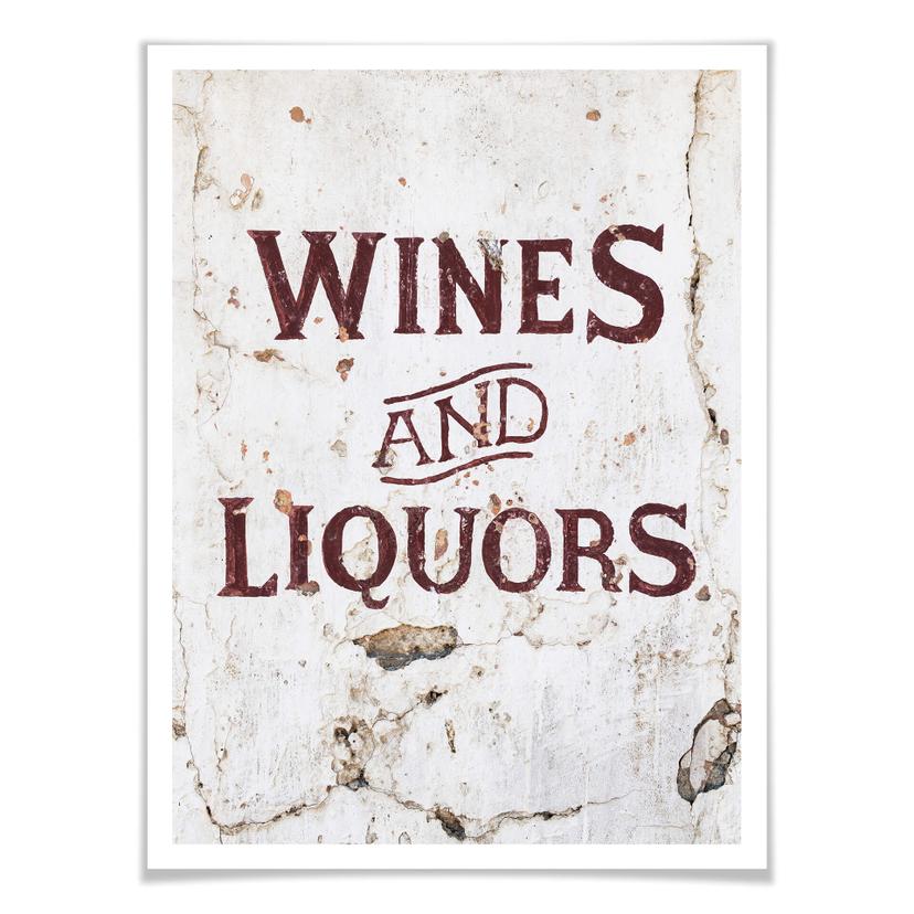 Poster Hugonnard - Wines and Liquors