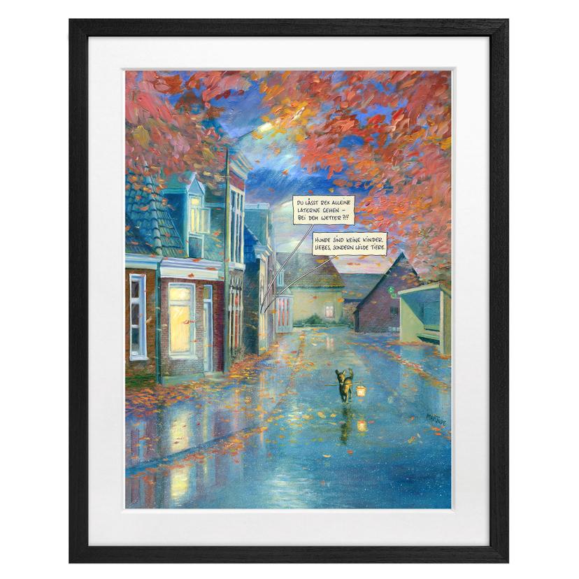 Kunstplakat med passepartout Marunde - Lille lykke (2019)