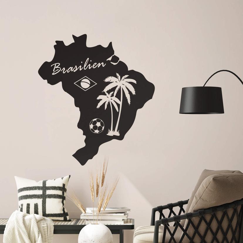 Sticker mural - Carte du Brésil