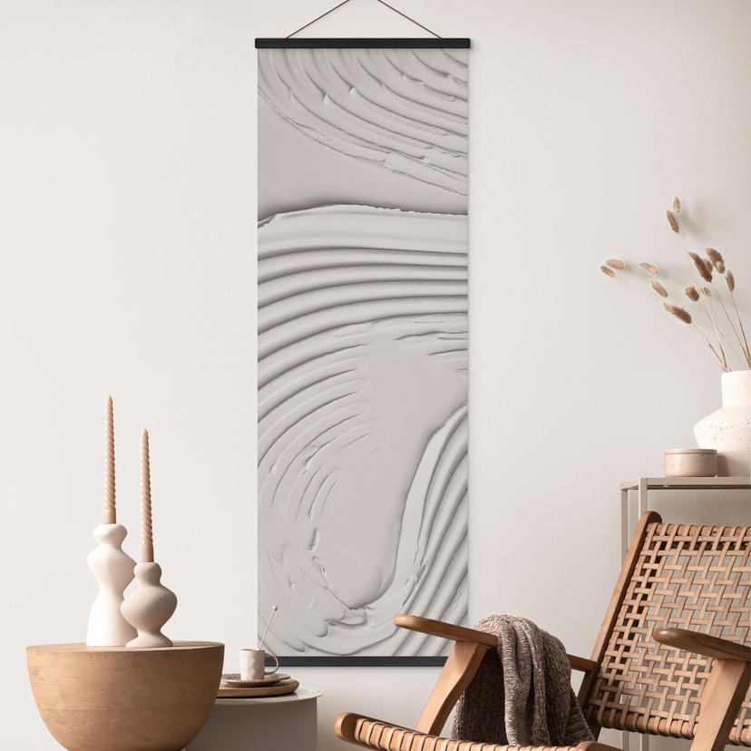 Stampe su tessuto Strutture morbide in beige - Pictufy Studio - Panorama