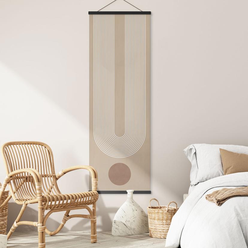 Textil poster Abstrakt geometri i balans - Ristova - Panorama