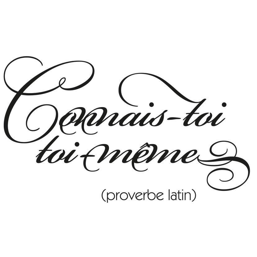 Adesivo murale - Connais-toi toi-même