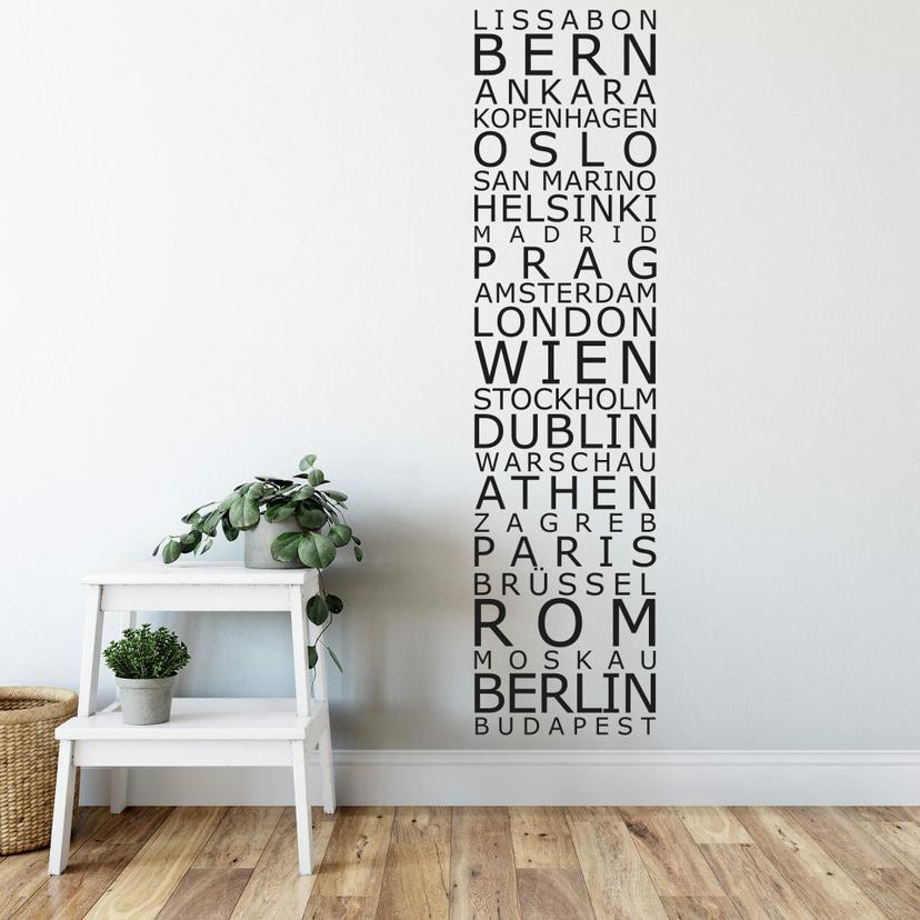 Sticker mural - Bordure Villes européennes