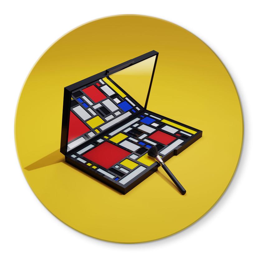 Glasbillede - Make-up palet i stil med Piet Mondrian - Pozdniakov