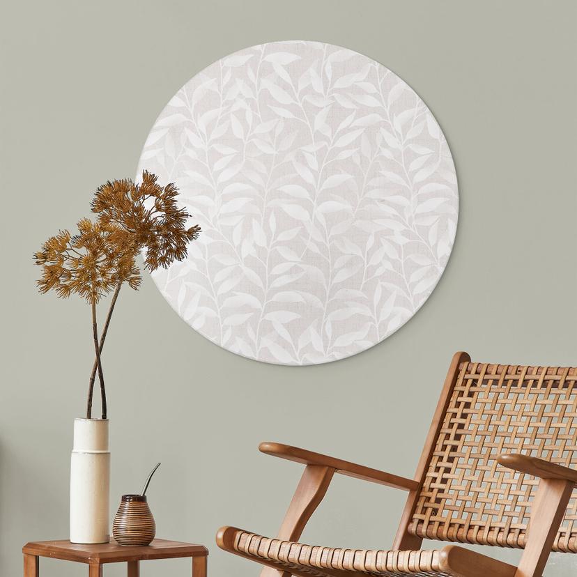 Stampe per pareti Delicate foglie ad acquerello - Beige tenue - Decorazioni floreali - Alu-Dibond -