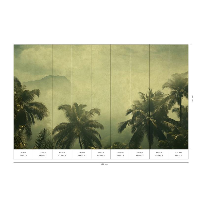 Papel pintado paisaje Big Pictures verde 4,50 x 2,70 m