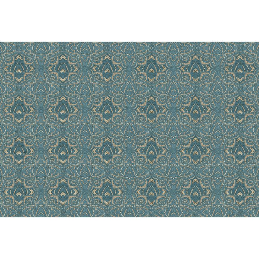 Boho prydnad fototapet vintage mandala i turkos guld - Bloomery Decor