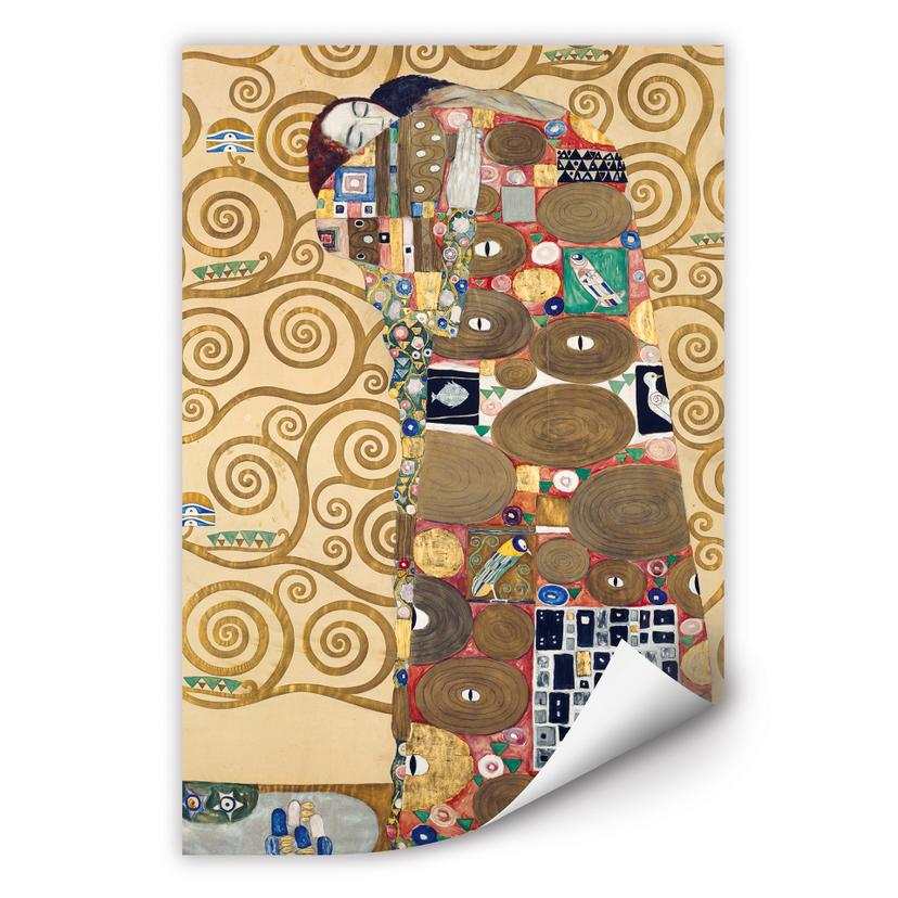 Zelfklevende Poster - Klimt - The fullfilment
