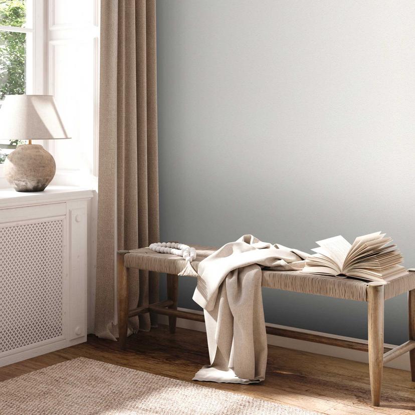 Papel pintado unidad blanca - papel pintado tejido-no tejido unicolor aspecto escayola - papel pintado textura despegar y pegar salón cocina