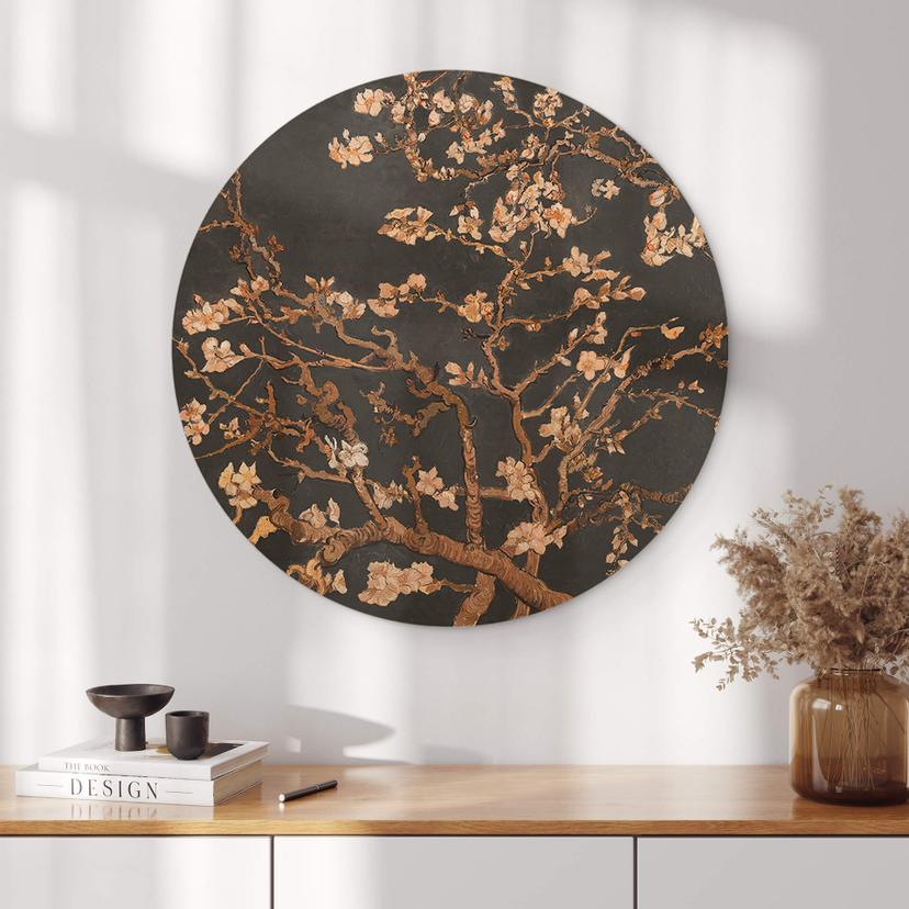 Stampa su legno van Gogh - Mandorlo in fiore autunnale - Rotondo