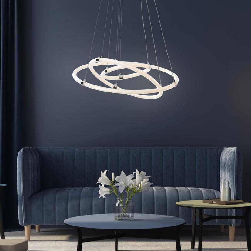 Pendelleuchte Mariam, metallic, 150 x 79,1 cm, Metall Pendelleuchte
