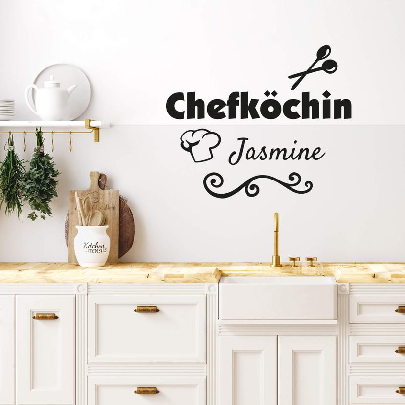 Wandtattoo + Name Chefköchin