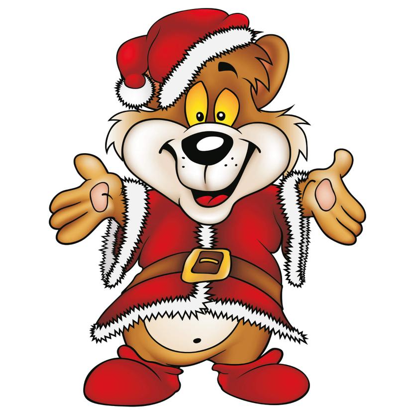 Adesivo per finestra - Orsetto di natale