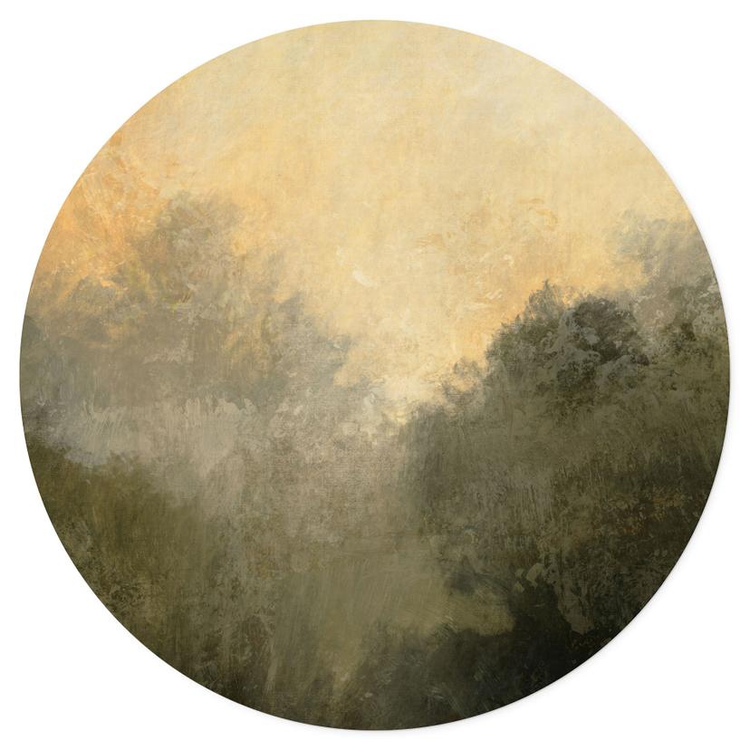 Adesivo murale Luce nascosta nella nebbia del mattino - Hobday - Rotondo