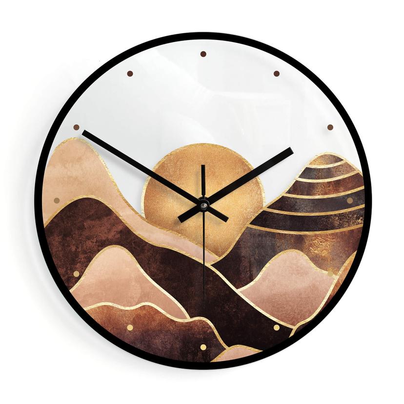 Wanduhr aus Glas - Fredriksson - Sonnenuntergang - Ø 30 cm