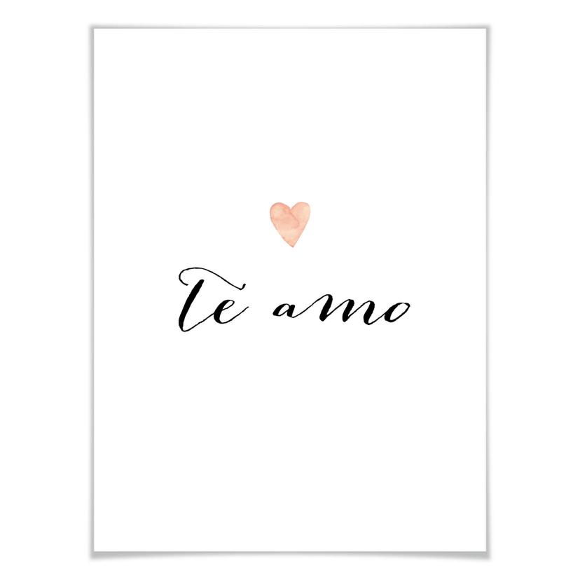 Poster Confetti & Cream - Te amo