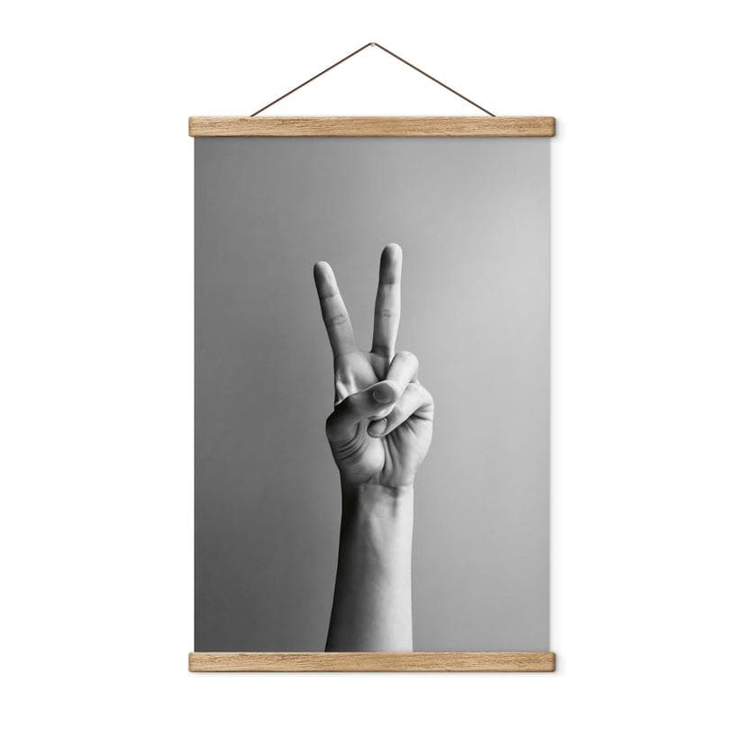 Póster de tela Mano de la Victoria - Signo de paz y victoria - Bühler