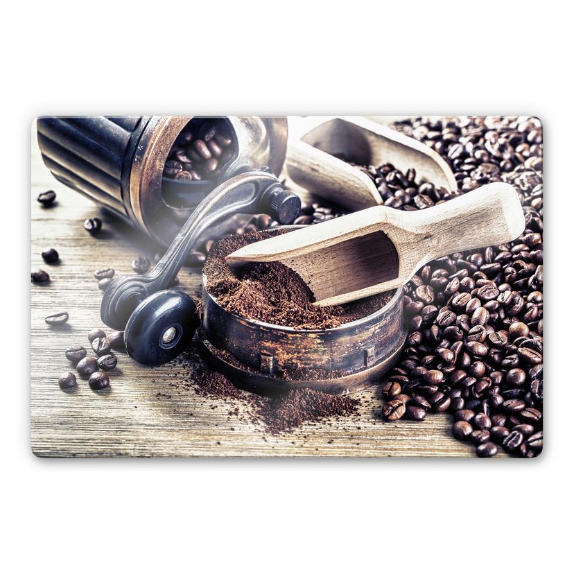 Tableau en verre - Odeur de café
