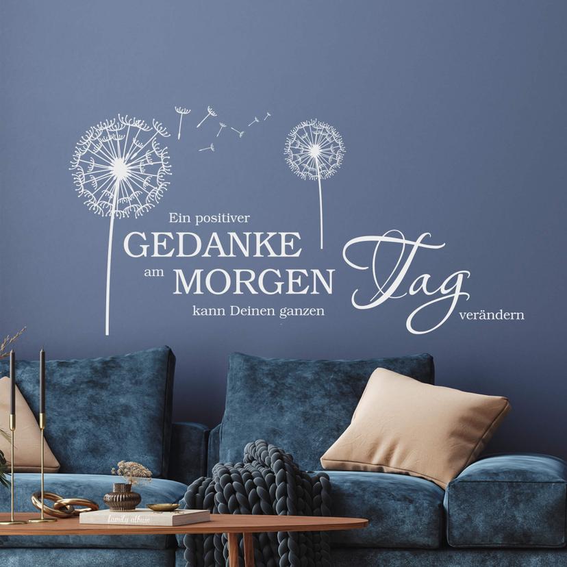 Wandtattoo Ein positiver Gedanke verändert den Tag