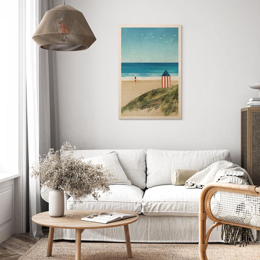Stampa su legno per vacanze al mare con vista sulle dune - Rivers